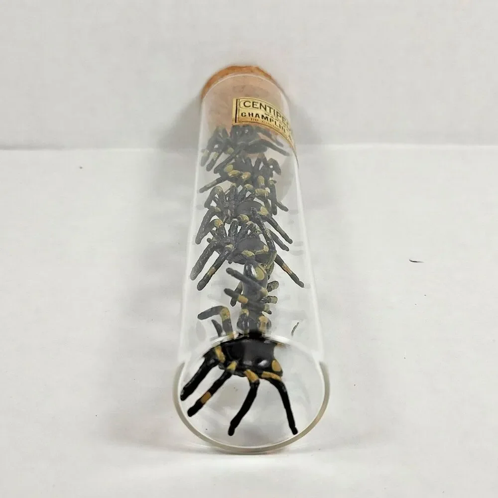 Centipede Legs Glass Test Tube w/ Cork Lid Spiders Holiday Party Prop Decor